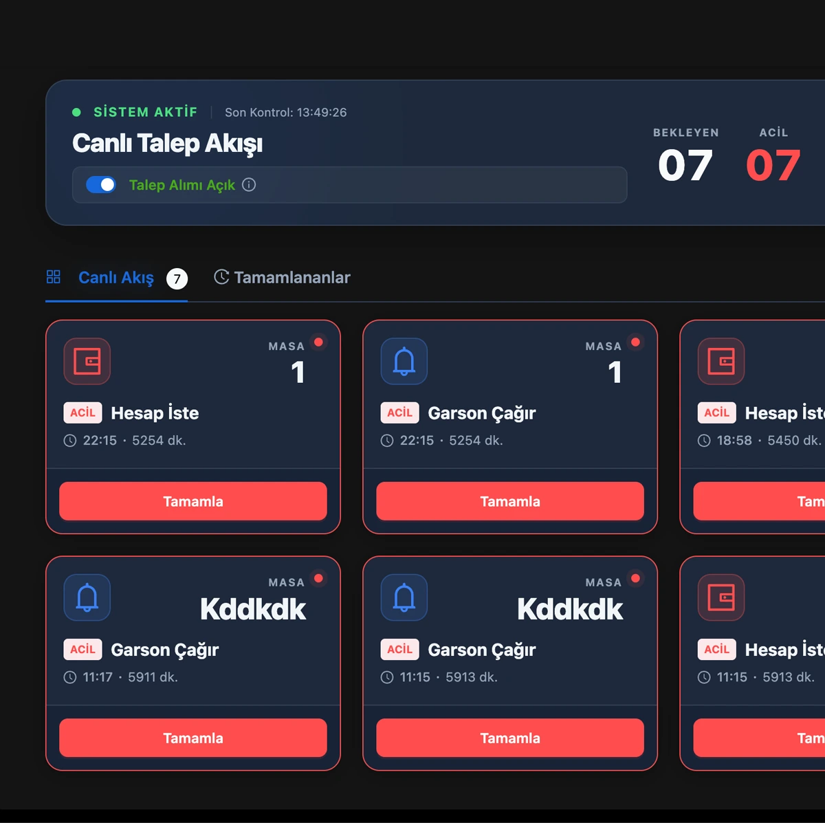 Lone QR Menu Management Panel 1